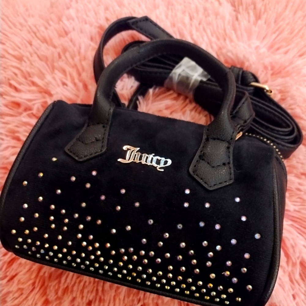 - Mini velvet juicy Couture handbag with some Rhinestones
